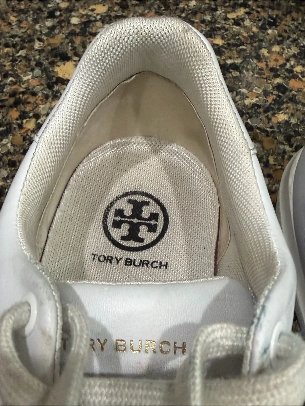Tory Burch 7.5  White Leather ladies  Sneakers